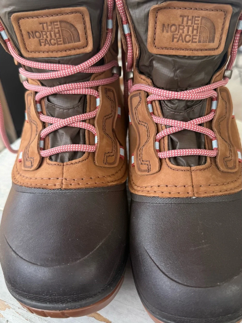 The North Face Brown and Pink Women’s Winter Boots Size 6